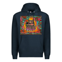 Navy mama bear leopard and aztec Premium Hoodie - RanaPortraitStore