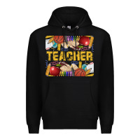 Black Western Teacher Black And Glitter Premium Hoodie - LillyAllenDesigns