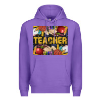 Purple Western Teacher Black And Glitter Premium Hoodie - LillyAllenDesigns