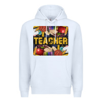 White Western Teacher Black And Glitter Premium Hoodie - LillyAllenDesigns