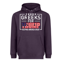 Plum greeks for trump conservative gift trump 2020 re election t shirt Heavyweight Hoodie - linhVisuals