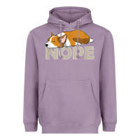 Lavender nope lazy corgi Heavyweight Hoodie - linhVisuals