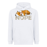 White nope lazy corgi Heavyweight Hoodie - linhVisuals