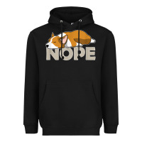 Black nope lazy corgi Heavyweight Hoodie - linhVisuals