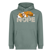 Sage nope lazy corgi Heavyweight Hoodie - linhVisuals