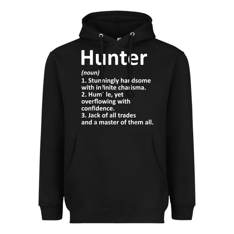 Hunter Definition Personalized Name Funny Birthday Gift Idea T Shirt Heavyweight Hoodie by linhVisuals | Teevron