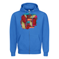 True Royal heart and serape patches Zipper Hoodie - AdoDesignShop