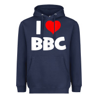Navy i love bbc tank top Heavyweight Hoodie - linhVisuals