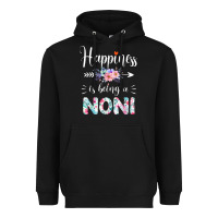 Black happiness is being a noni ever women floral decor Heavyweight Hoodie - linhVisuals