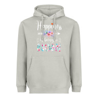Moon Dust happiness is being a noni ever women floral decor Heavyweight Hoodie - linhVisuals