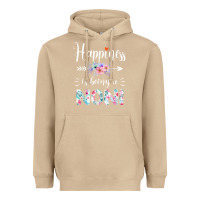 Mushroom happiness is being a noni ever women floral decor Heavyweight Hoodie - linhVisuals