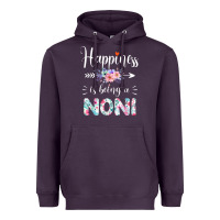 Plum happiness is being a noni ever women floral decor Heavyweight Hoodie - linhVisuals