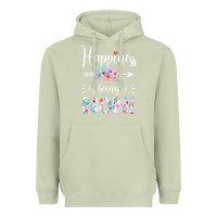 Matcha happiness is being a noni ever women floral decor Heavyweight Hoodie - linhVisuals
