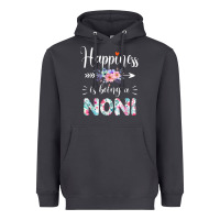 Smoke happiness is being a noni ever women floral decor Heavyweight Hoodie - linhVisuals