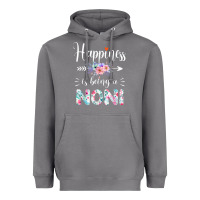 Storm happiness is being a noni ever women floral decor Heavyweight Hoodie - linhVisuals