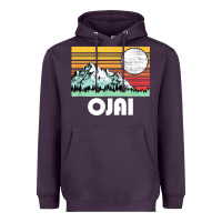 Ojai California Mountains & Sun Retro 80s Graphic Heavyweight Hoodie | Teevron