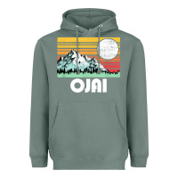 Sage ojai california mountains & sun retro 80s graphic Heavyweight Hoodie - linhVisuals