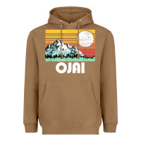 Toasted Coconut ojai california mountains & sun retro 80s graphic Heavyweight Hoodie - linhVisuals