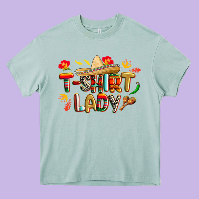 Cinco De Mayo Lady Heavy Core Tee Designed By Cowgirlartshop
