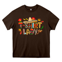 Chocolate Brown cinco de mayo lady Heavy Core Tee - CowGirlArtShop
