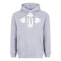 Heather Grey jive records Heavyweight Hoodie - linhVisuals