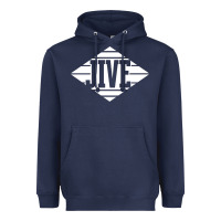 Navy jive records Heavyweight Hoodie - linhVisuals