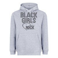 Heather Grey black girls rock Heavyweight Hoodie - linhVisuals