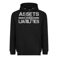 Black assets over liabilities mens t shirt Heavyweight Hoodie - linhVisuals