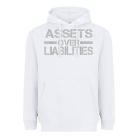White assets over liabilities mens t shirt Heavyweight Hoodie - linhVisuals