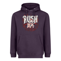 Plum Rush 1974 Heavyweight Hoodie - linhVisuals