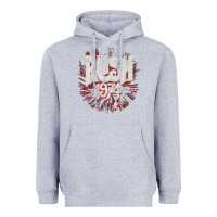 Heather Grey Rush 1974 Heavyweight Hoodie - linhVisuals