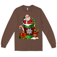 Chestnut Christmas Santa Claus Coffee Cup Long Sleeve Tee - FaDigitalArtStudio