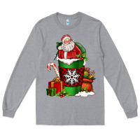 Christmas Santa Claus Coffee Cup Long Sleeve Tee | Teevron