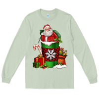 Matcha Christmas Santa Claus Coffee Cup Long Sleeve Tee - FaDigitalArtStudio