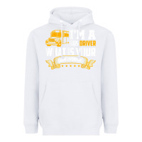 White i'm a bus driver what is your superpower driving school bus t shirt Heavyweight Hoodie - linhVisuals