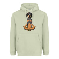 Matcha yoga fitness bluetick coonhound dog 363 bodybuilding Heavyweight Hoodie - linhVisuals