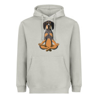 Moon Dust yoga fitness bluetick coonhound dog 363 bodybuilding Heavyweight Hoodie - linhVisuals