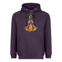 Plum yoga fitness bluetick coonhound dog 363 bodybuilding Heavyweight Hoodie - linhVisuals