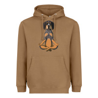Toasted Coconut yoga fitness bluetick coonhound dog 363 bodybuilding Heavyweight Hoodie - linhVisuals
