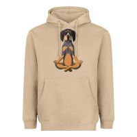 Mushroom yoga fitness bluetick coonhound dog 363 bodybuilding Heavyweight Hoodie - linhVisuals