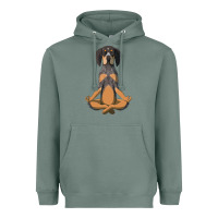 Sage yoga fitness bluetick coonhound dog 363 bodybuilding Heavyweight Hoodie - linhVisuals