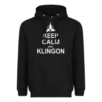 Black keep calm and klingon Heavyweight Hoodie - linhVisuals