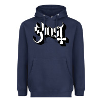 Navy ghost Heavyweight Hoodie - linhVisuals