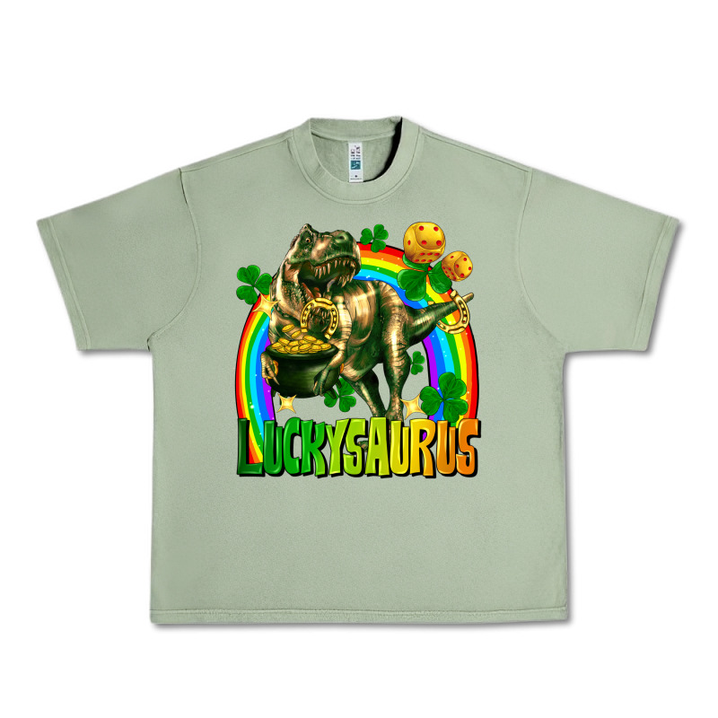 Luckysaurus St. Patricks Day Urban Heavy Tee by FaDigitalArtStudio | Teevron