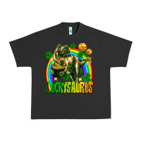 Pigment Black luckysaurus St. Patricks Day Urban Heavy Tee - FaDigitalArtStudio