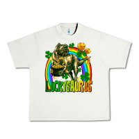 Pistachio luckysaurus St. Patricks Day Urban Heavy Tee - FaDigitalArtStudio