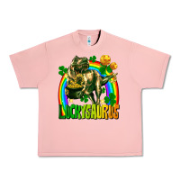 Salmon luckysaurus St. Patricks Day Urban Heavy Tee - FaDigitalArtStudio