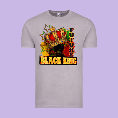 Future Black King Vintage Tee Designed By Fadigitalartstudio