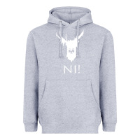Heather Grey knights who say ni Heavyweight Hoodie - linhVisuals