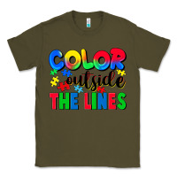 Army Green Color outside the lines Classic Tee - CowGirlArtShop